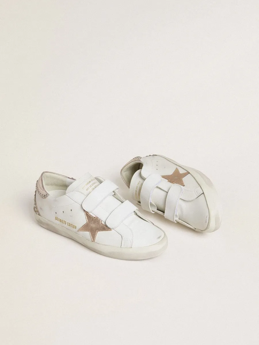 Old School LTD Donna con stella e talloncino in pelle laminata oro rosa