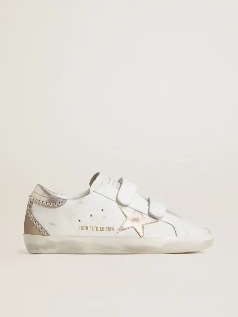 Old School LTD Donna con stella e talloncino in pelle laminata oro rosa