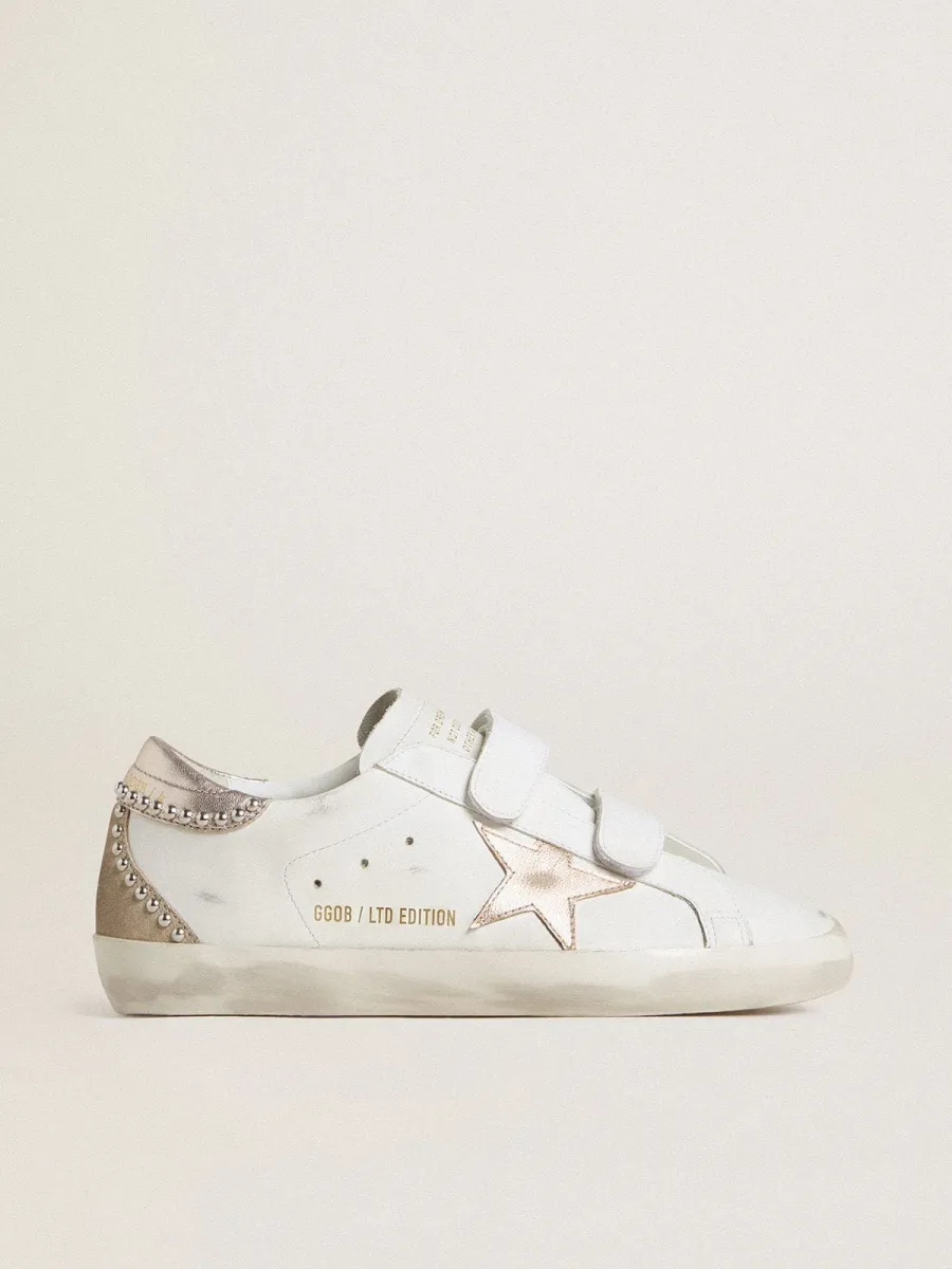 Old School LTD Donna con stella e talloncino in pelle laminata oro rosa