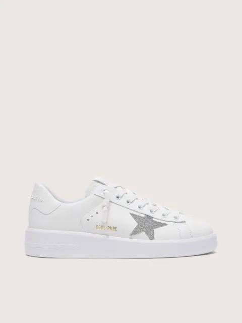 Purestar Donna in pelle bianca con stella in cristalli Swarovski argento