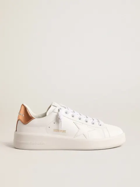 Purestar Donna bio-based con talloncino in pelle laminata color bronzo