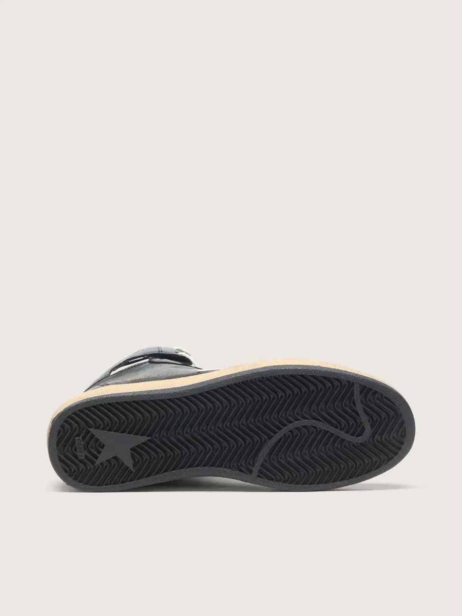 Sky-Star Donna in nappa nera con stella bianca