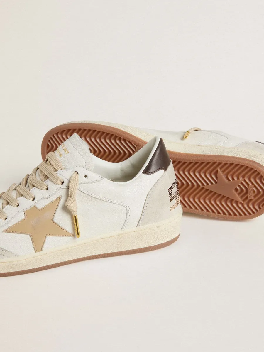 Ball Star LTD Donna con stella beige e talloncino nero