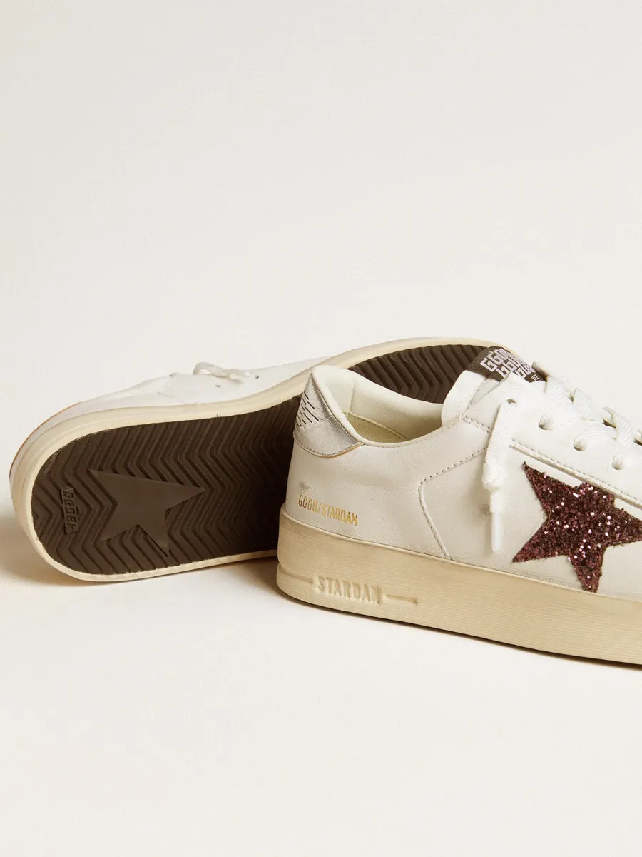 Stardan Donna in nappa con stella in glitter e talloncino in pelle laminata