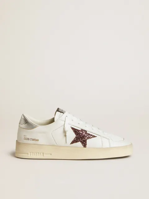 Stardan Donna in nappa con stella in glitter e talloncino in pelle laminata