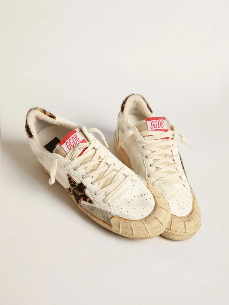 Ball Star in nappa con stella e talloncino in cavallino leo