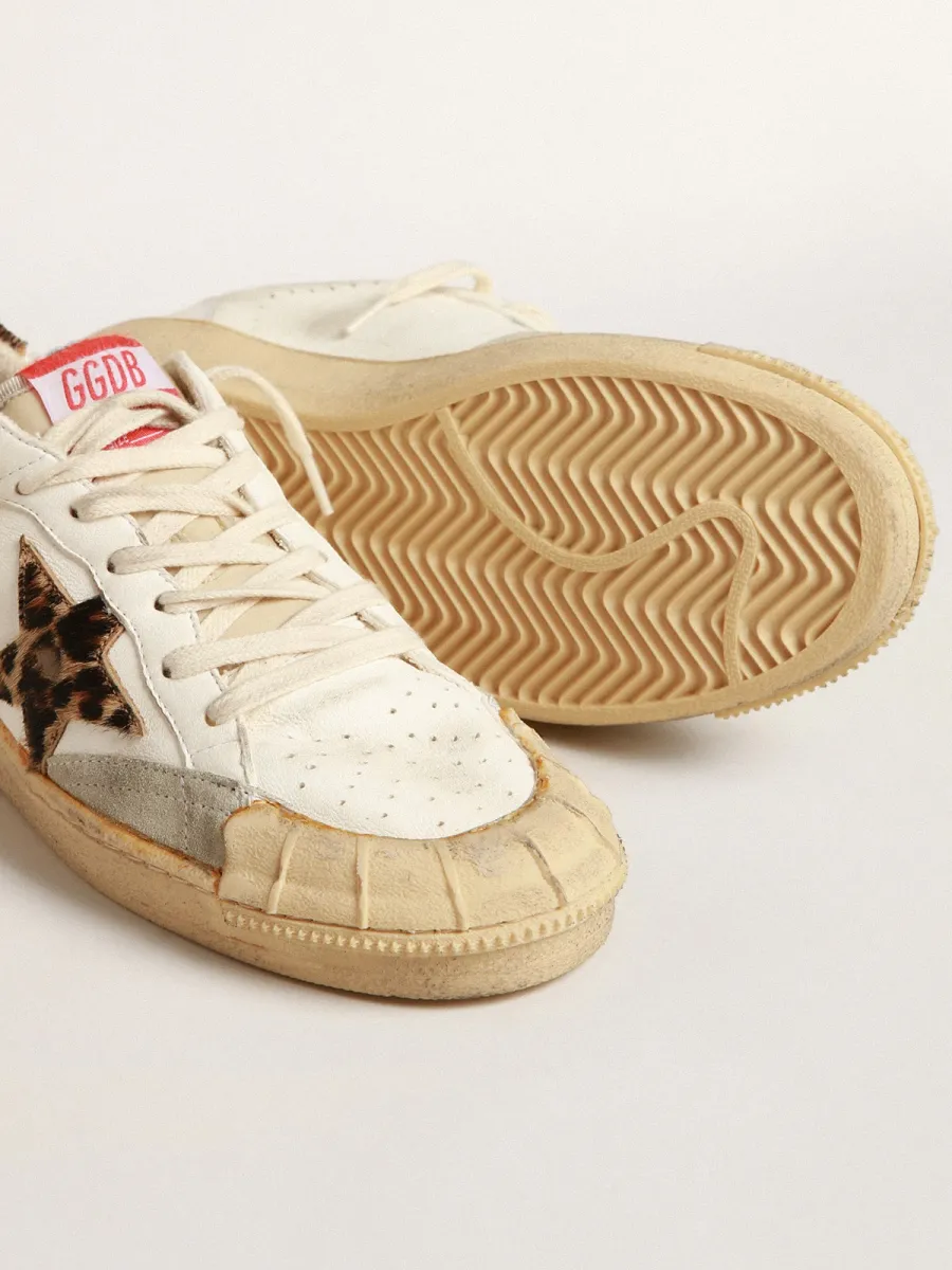 Ball Star in nappa con stella e talloncino in cavallino leo