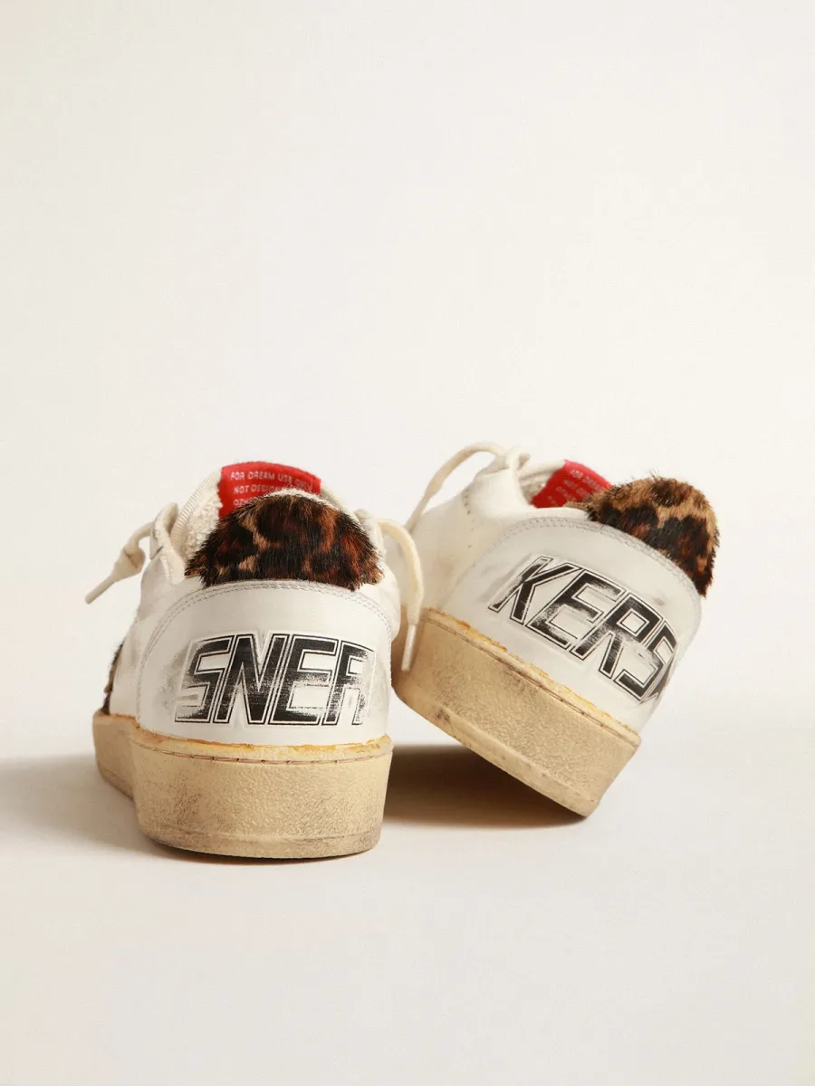 Ball Star in nappa con stella e talloncino in cavallino leo