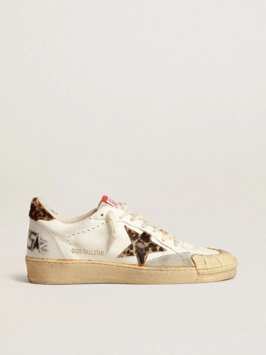 Ball Star in nappa con stella e talloncino in cavallino leo