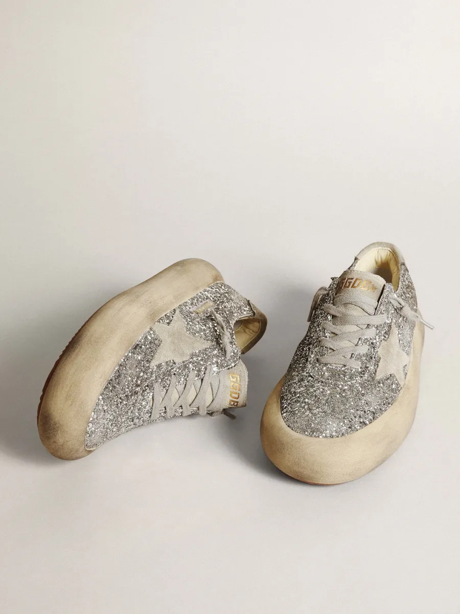 Space-Star Donna in glitter argento con stella color grigio ghiaccio
