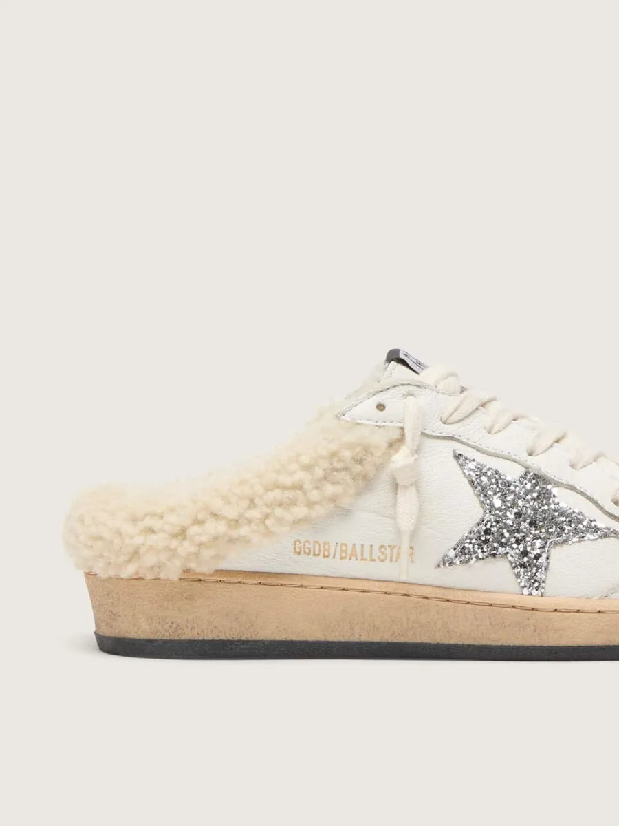 Ball Star Sabot con stella in glitter e fodera in shearling