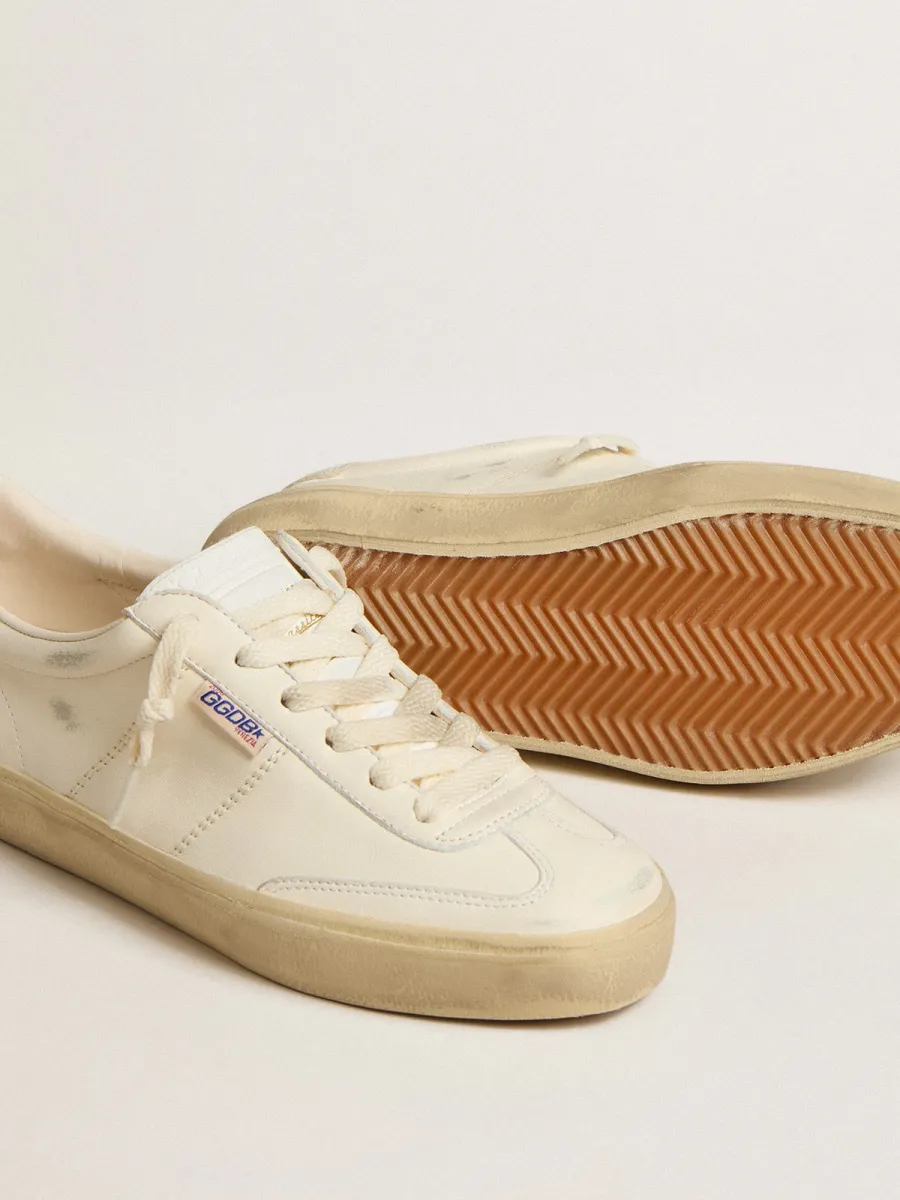 Soul Star Donna in nappa bianca con talloncino in pelle bianca