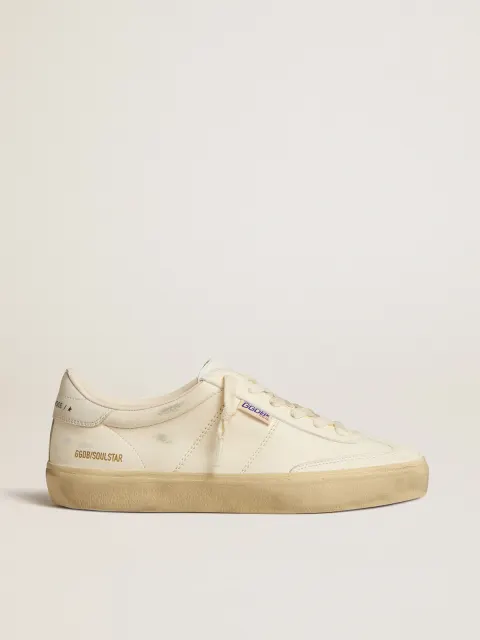 Soul Star Donna in nappa bianca con talloncino in pelle bianca