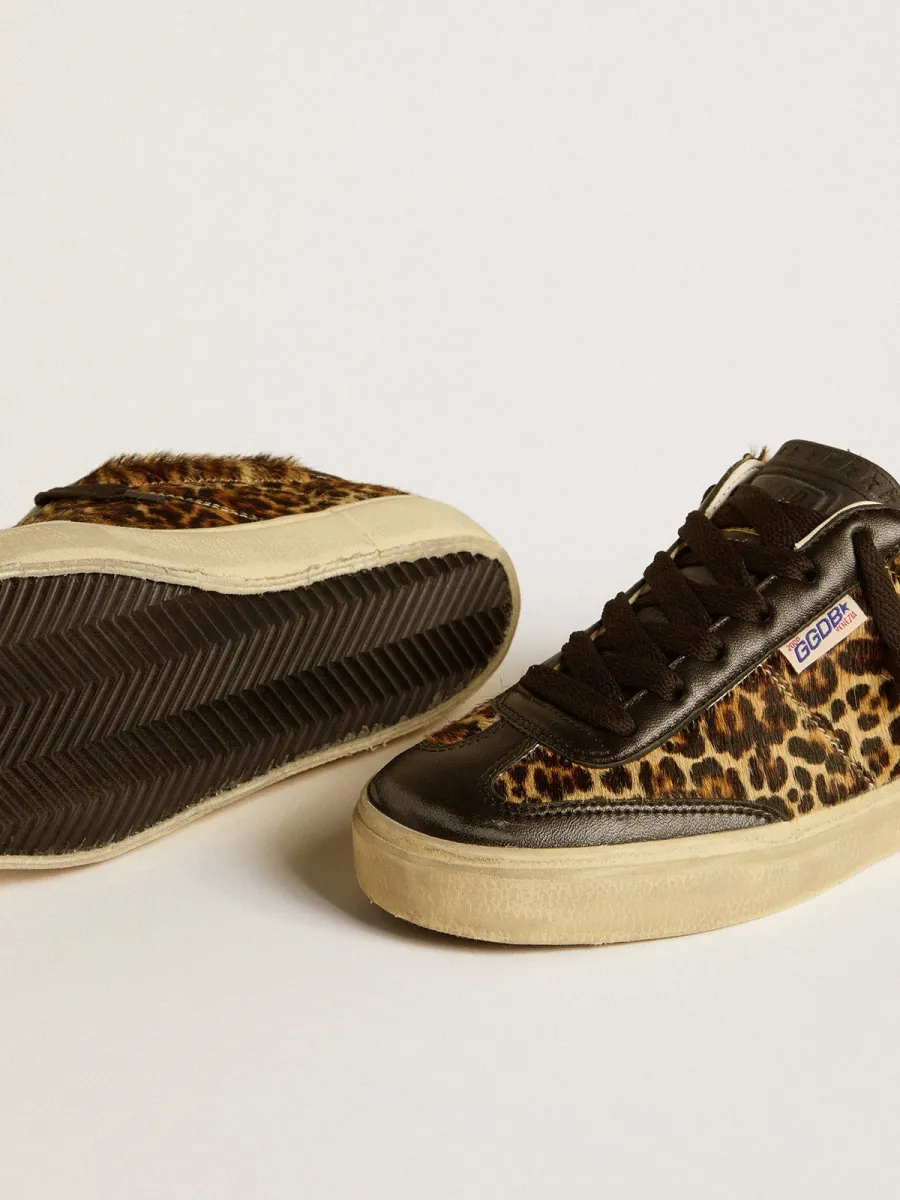 Soul Star in cavallino leopardato con talloncino e inserti in nappa nera