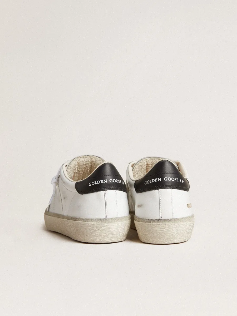 Soul Star Donna in pelle bianca con talloncino in pelle nera