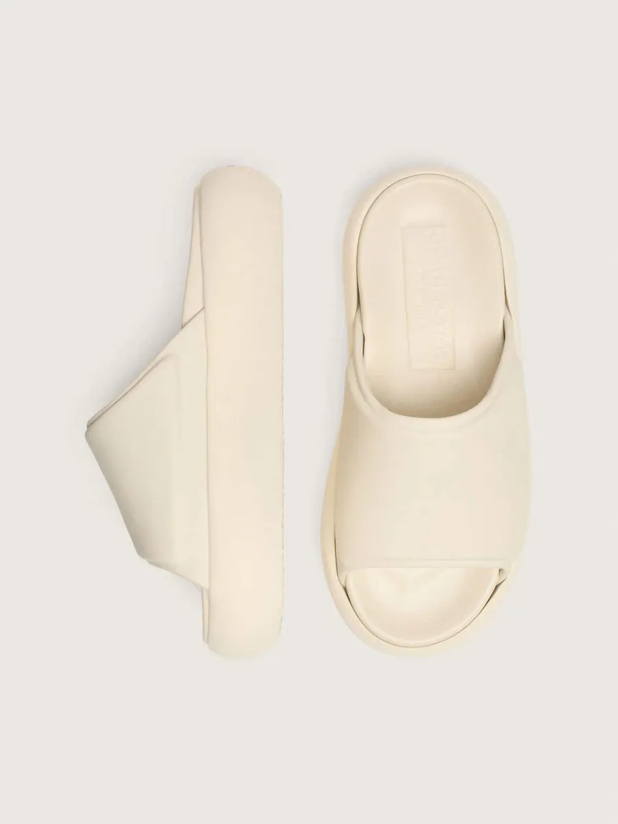 Ciabatte Space-Star Donna in pelle bianca