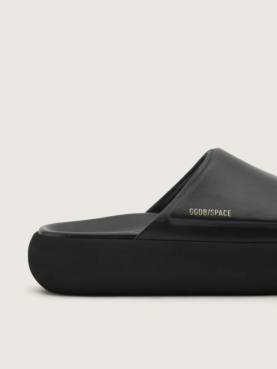 Ciabatte Space-Star Donna in pelle nera