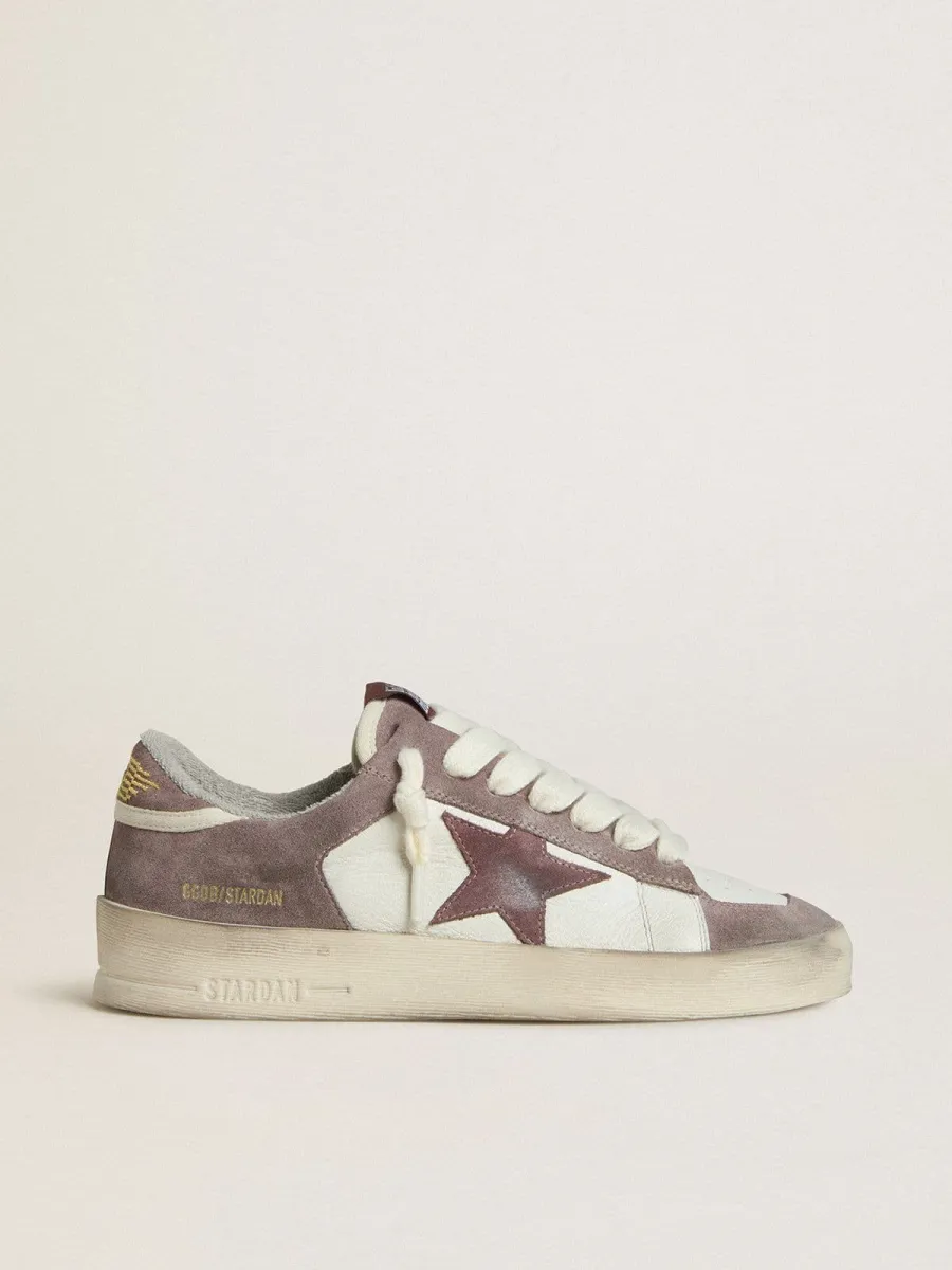 Stardan Donna LTD in nappa e suede con stella in suede malva e talloncino in suede lavanda