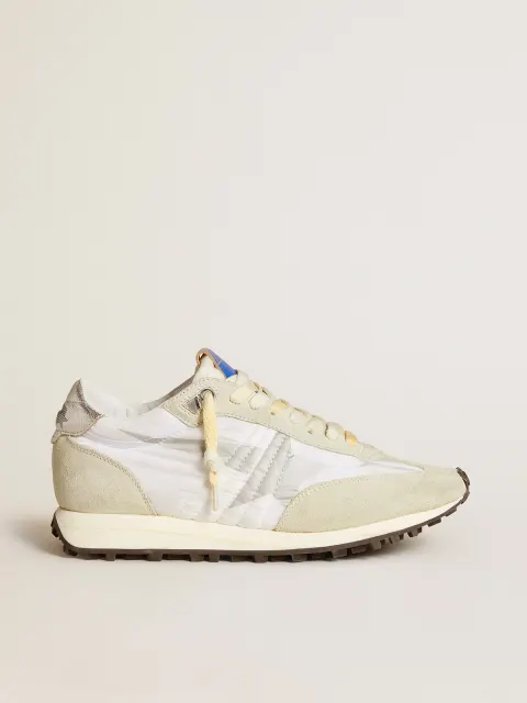 Marathon Donna con tomaia in nylon bianco e stella argento
