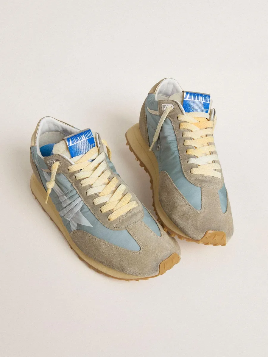 Marathon Donna con tomaia in nylon azzurro e stella azzurro pastello