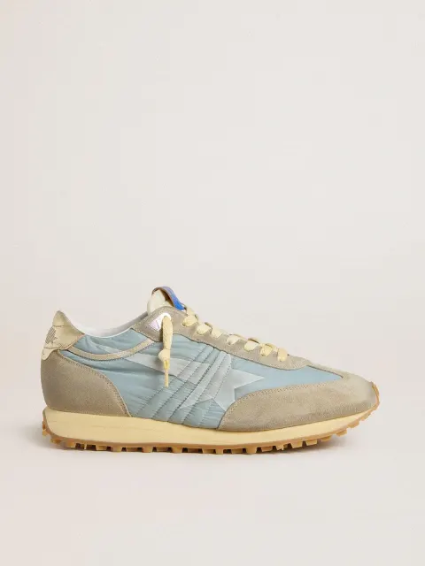 Marathon Donna con tomaia in nylon azzurro e stella azzurro pastello