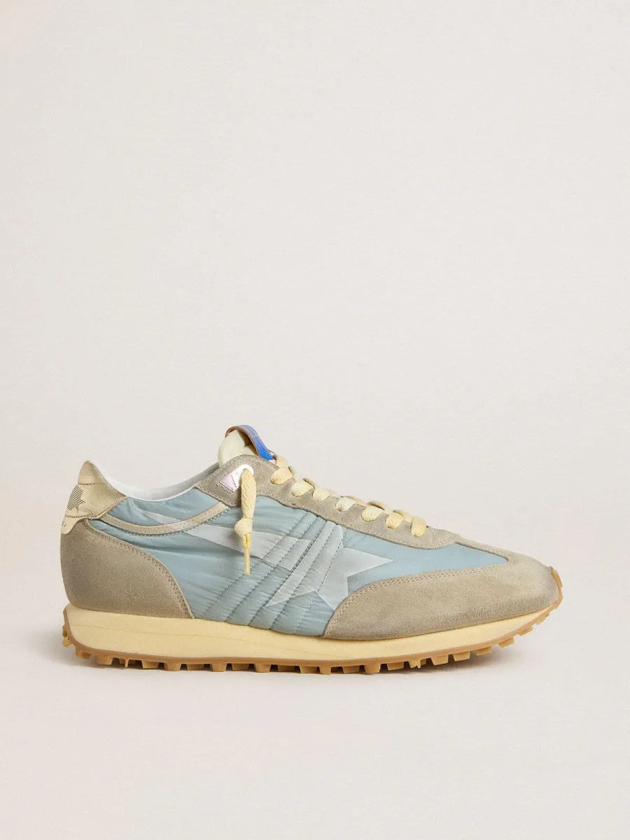 Marathon Donna con tomaia in nylon azzurro e stella azzurro pastello