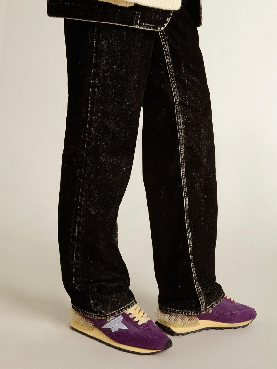 Marathon Donna con tomaia in nylon viola e stella bianca
