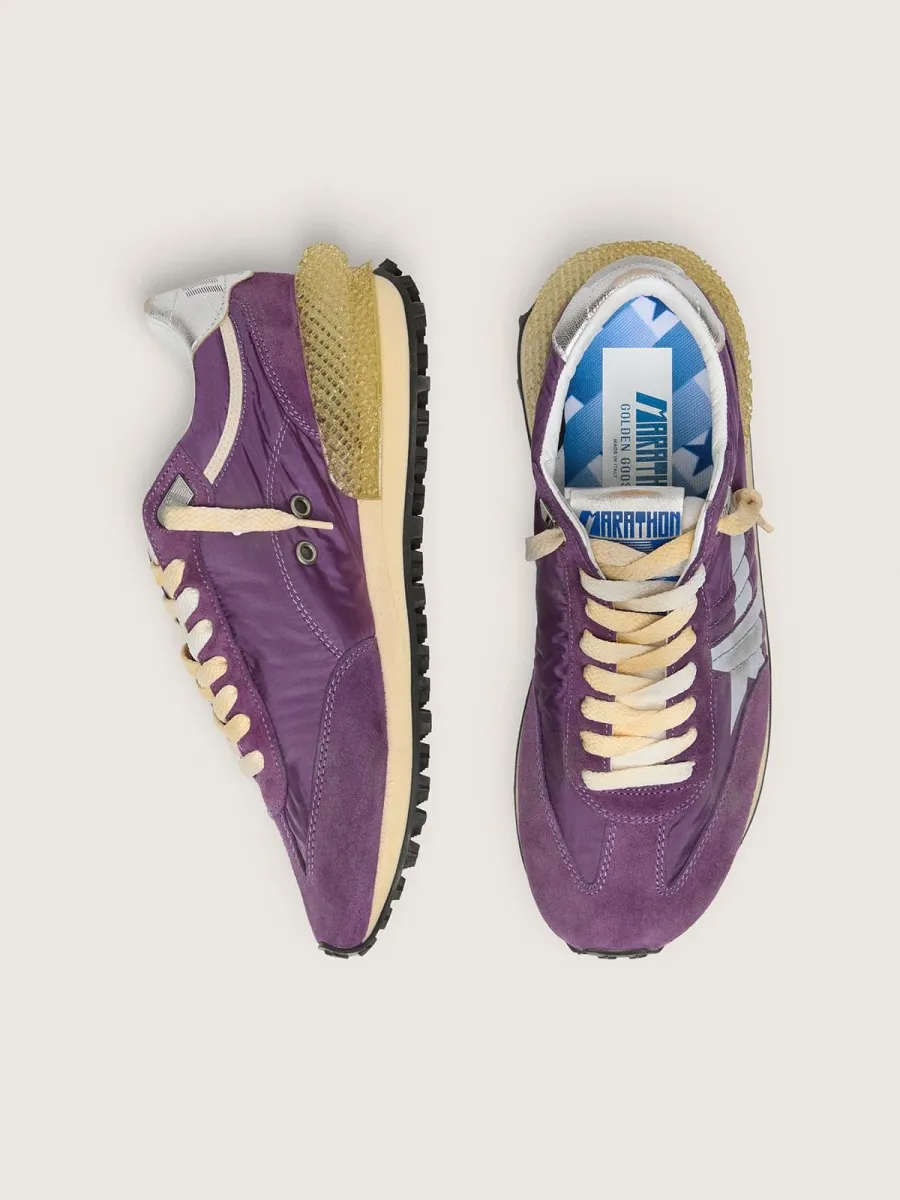 Marathon Donna con tomaia in nylon viola e stella bianca