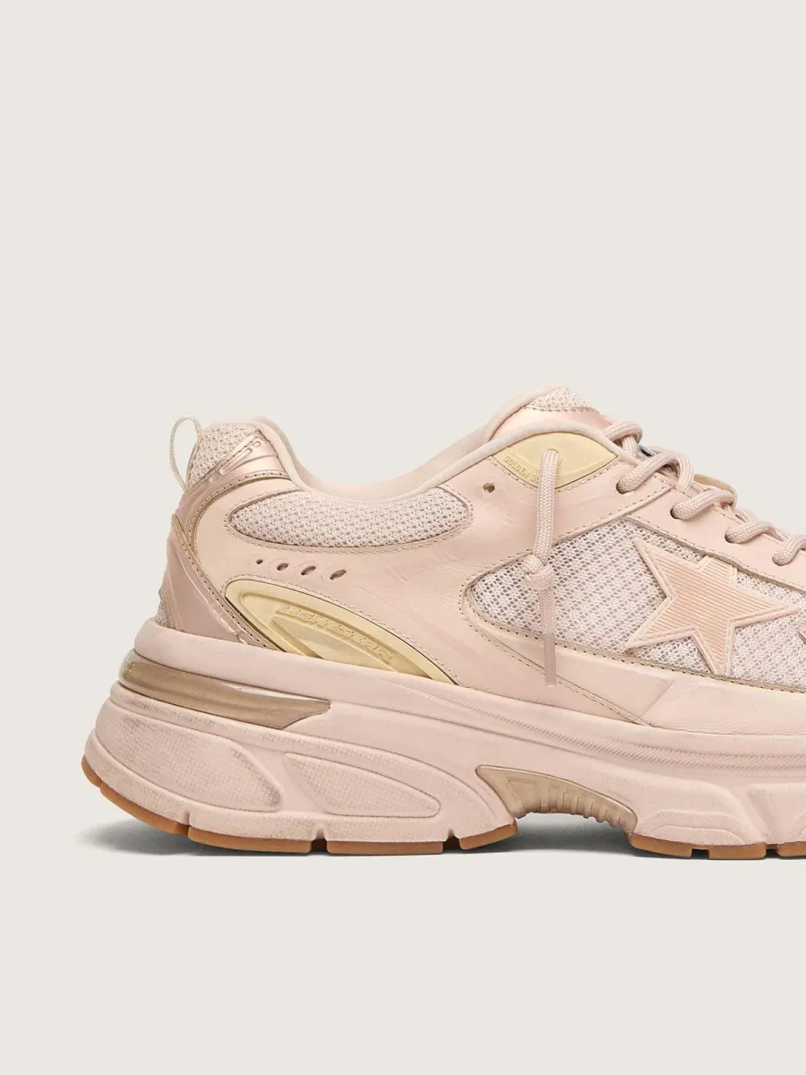 Lightstar Donna in tomaia in pelle e mesh rosa e stella rosa
