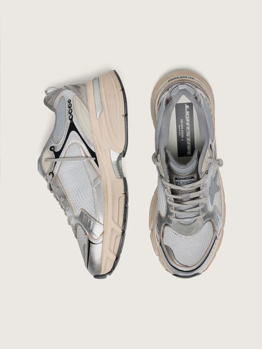 Lightstar Donna in mesh grigio e nappa argento con stella in TPU grigio