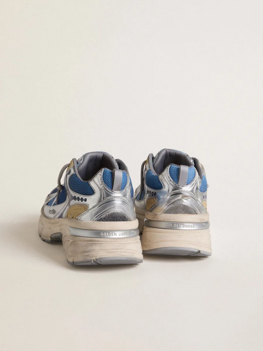 Lightstar Donna  in mesh azzurro con stella in TPU bianco e inserti bio-based argento
