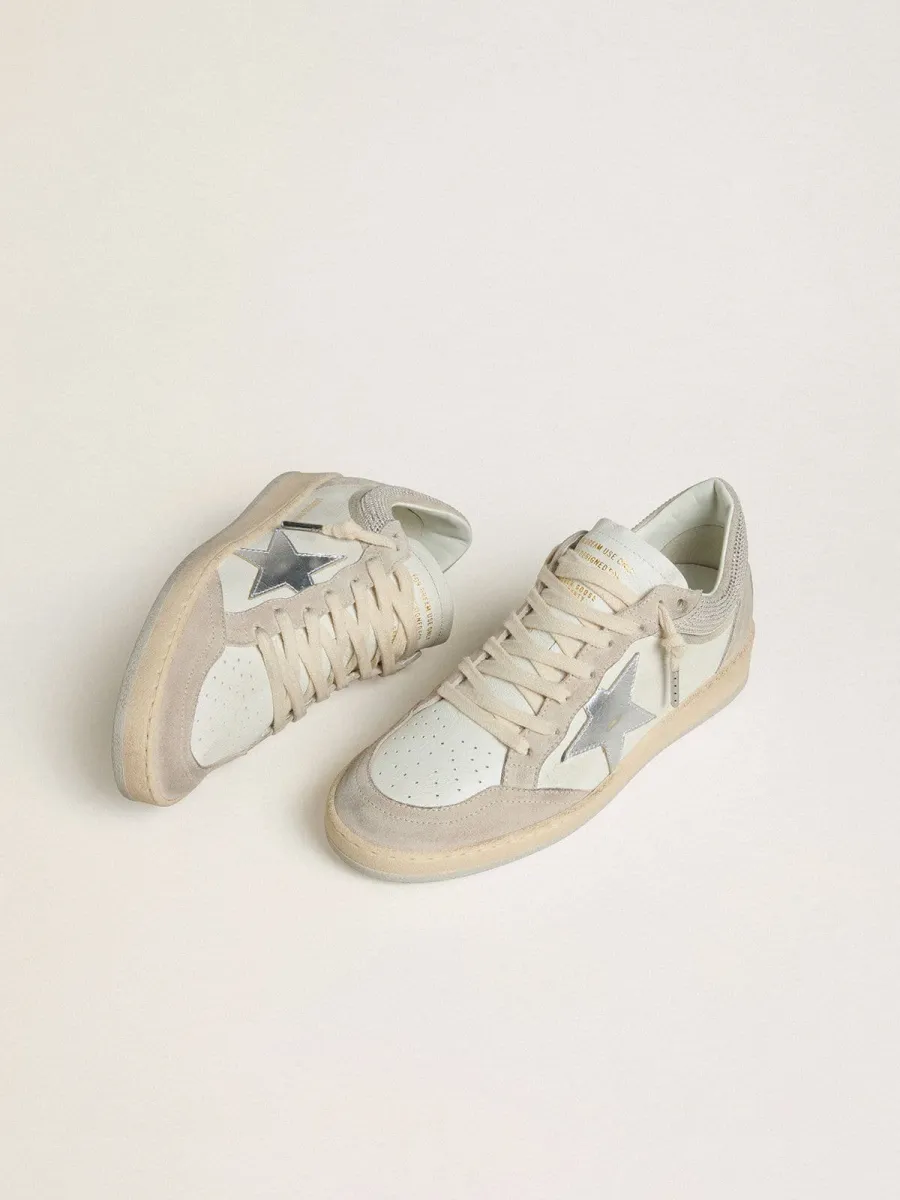 Ball Star Donna LTD in nappa e suede con stella in pelle argento e cristalli Swarovski