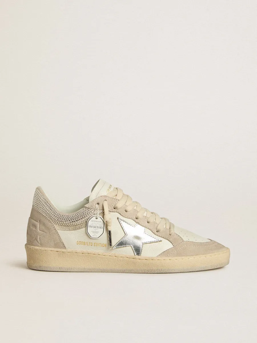 Ball Star Donna LTD in nappa e suede con stella in pelle argento e cristalli Swarovski