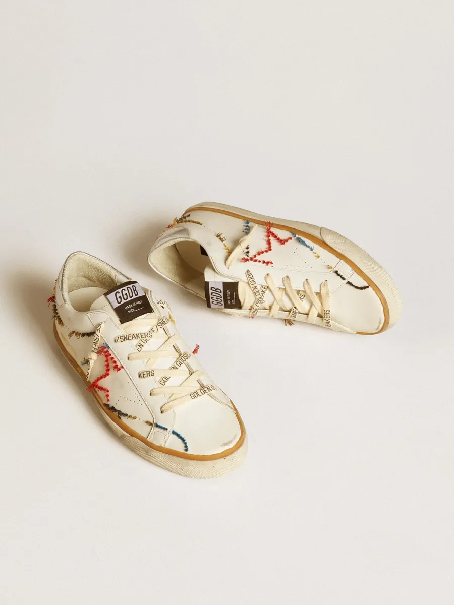 Super-Star Donna LTD con stella traforata e talloncino in pelle laminata