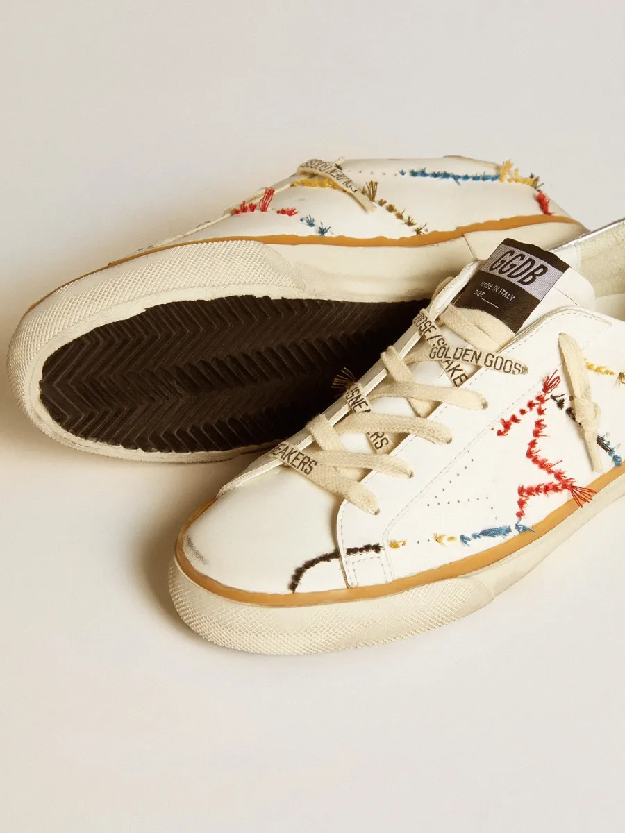Super-Star Donna LTD con stella traforata e talloncino in pelle laminata