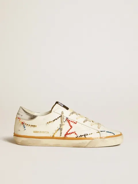Super-Star Donna LTD con stella traforata e talloncino in pelle laminata
