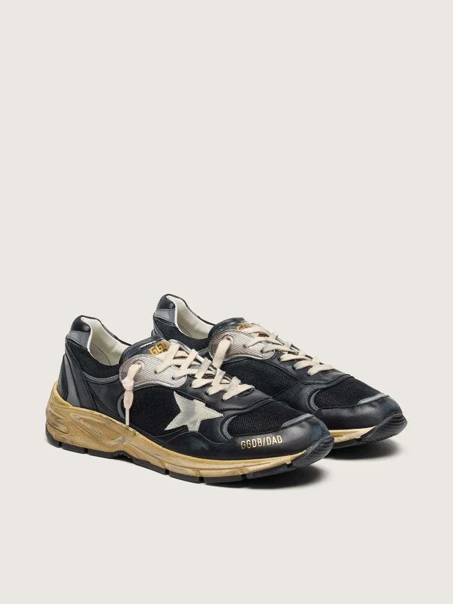 Dad-Star Donna in rete e nappa nere e argento con stella color ghiaccio
