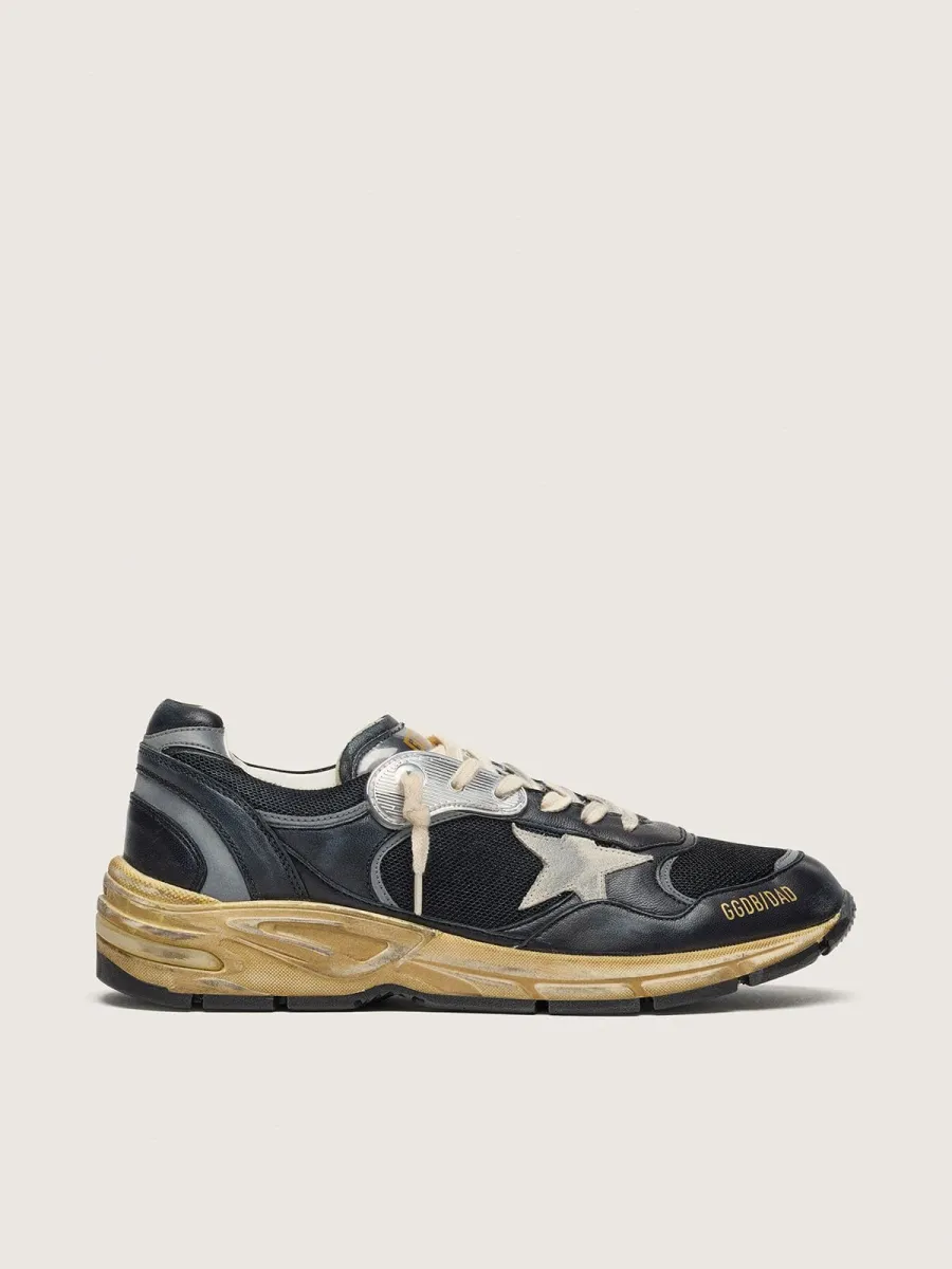 Dad-Star Donna in rete e nappa nere e argento con stella color ghiaccio