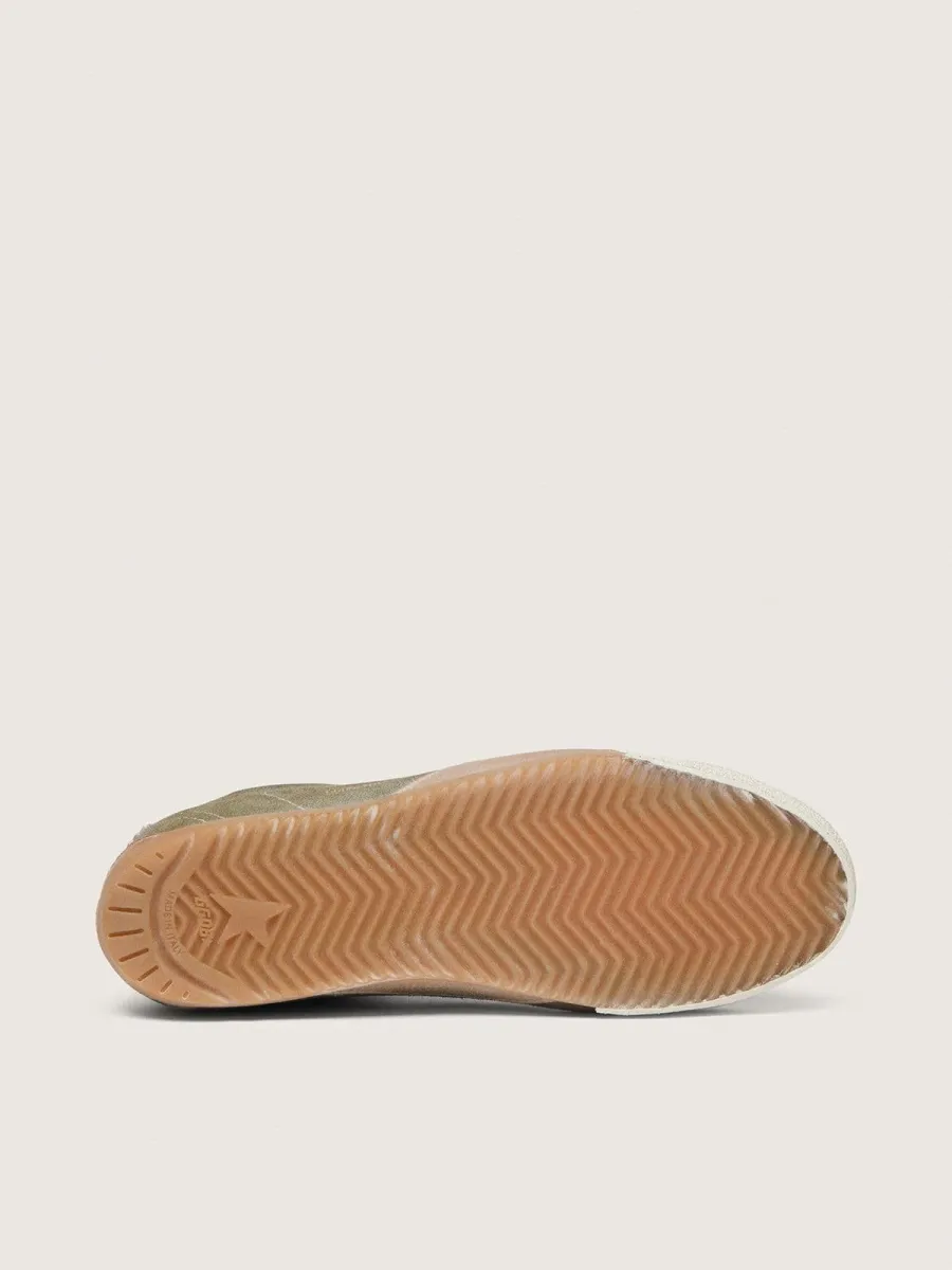 True-Star donna in suede oliva con stella oro
