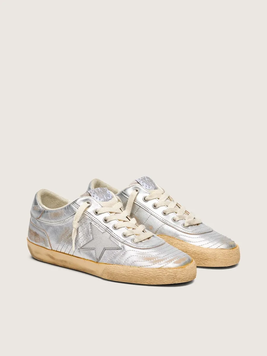 Super-Star Donna LAB in nappa laminata con stella in TPU argento