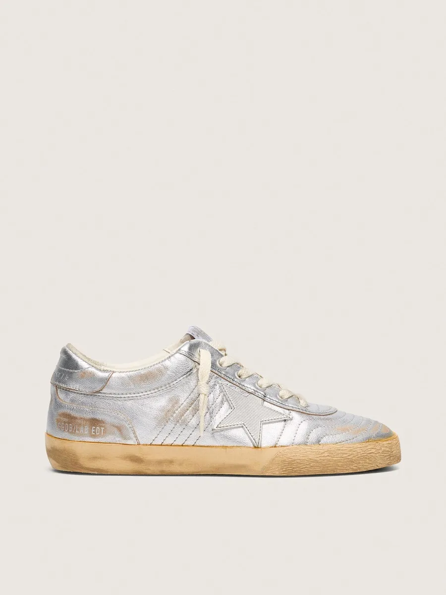 Super-Star Donna LAB in nappa laminata con stella in TPU argento