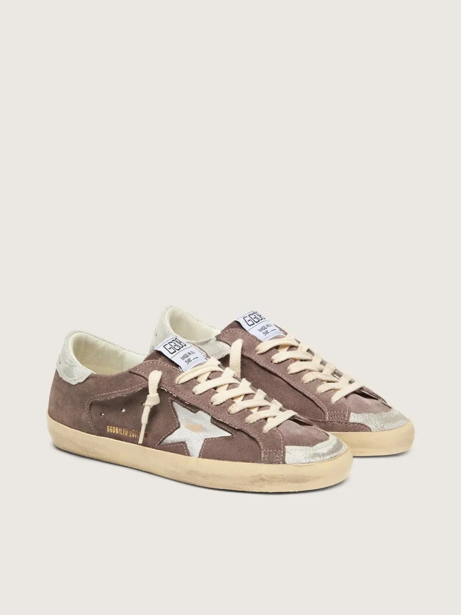 Super-Star LTD donna in suede lavanda con stella argento