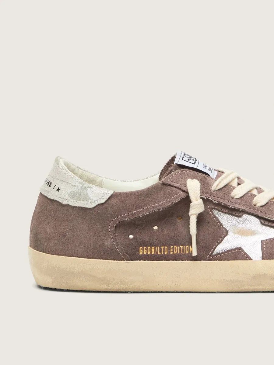 Super-Star LTD donna in suede lavanda con stella argento