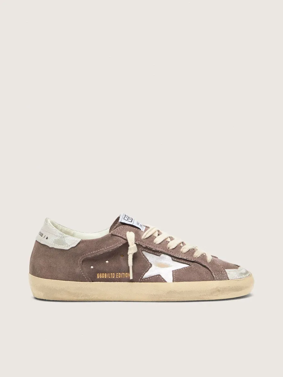 Super-Star LTD donna in suede lavanda con stella argento