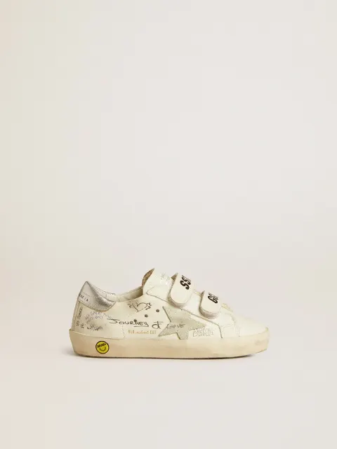 Old School Young con stella in suede e talloncino in pelle laminata
