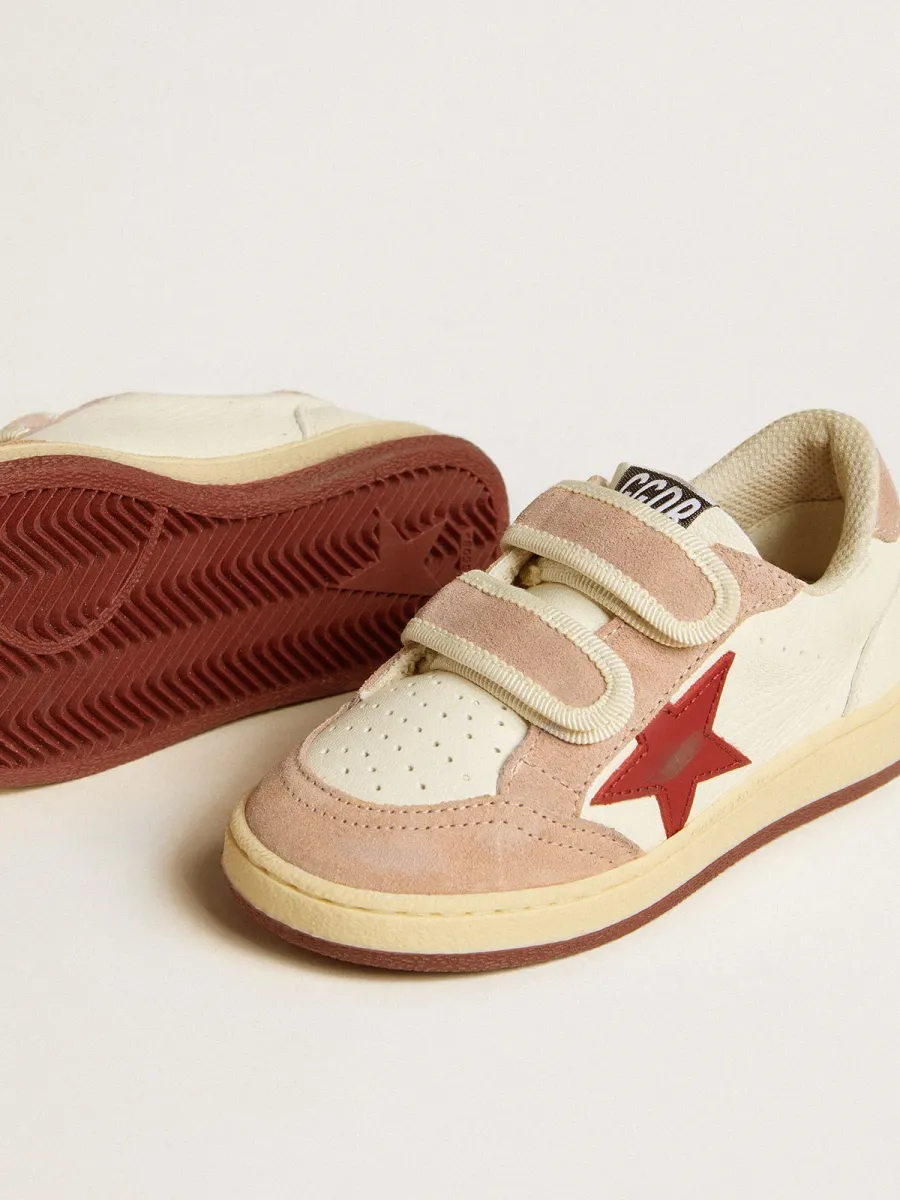 Ball Star Young in nappa con stella in nappa e talloncino in suede rosa